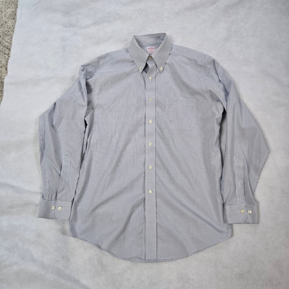 Brooks Brothers Men's Original Polo Plaid Shirt, Non-Iron, 15.5-4/5, 100% Cotton